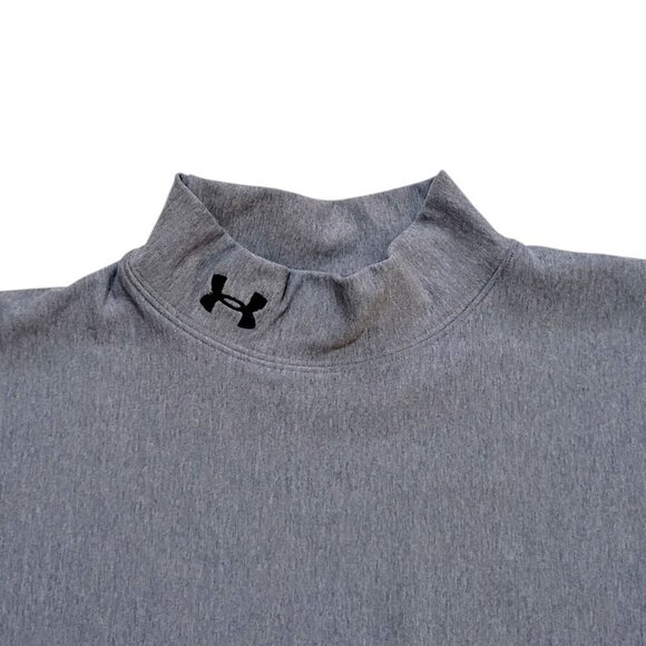 Under Armour Women’s L Fitted Mock Neck Compression Long Sleeve Grey Shirt - Picture 4 of 11